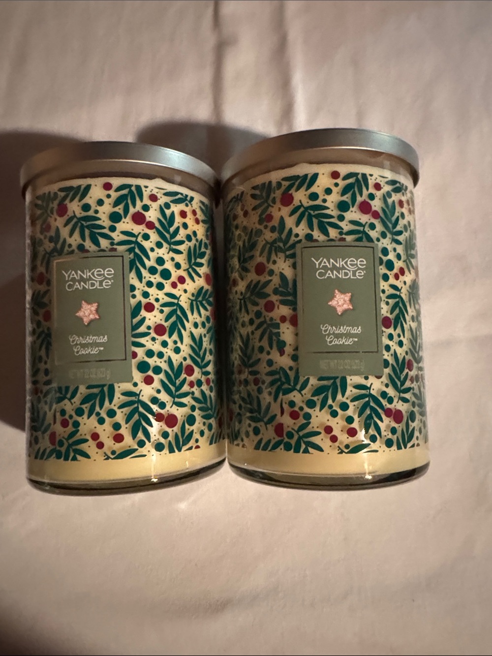 2 NEW Yankee Candle 20oz tumblers Christmas Cookies